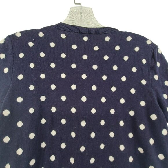 Talbot's Women's Long Sleeve Button Down Cardigan Polka Dot Size M - Picture 7 of 10